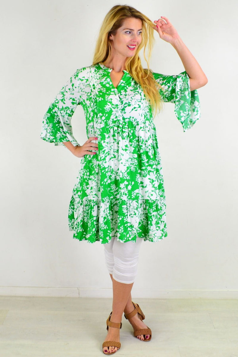 Apple Green ~ Lime Flap Front Pockets Festive Stylish Young  Suit