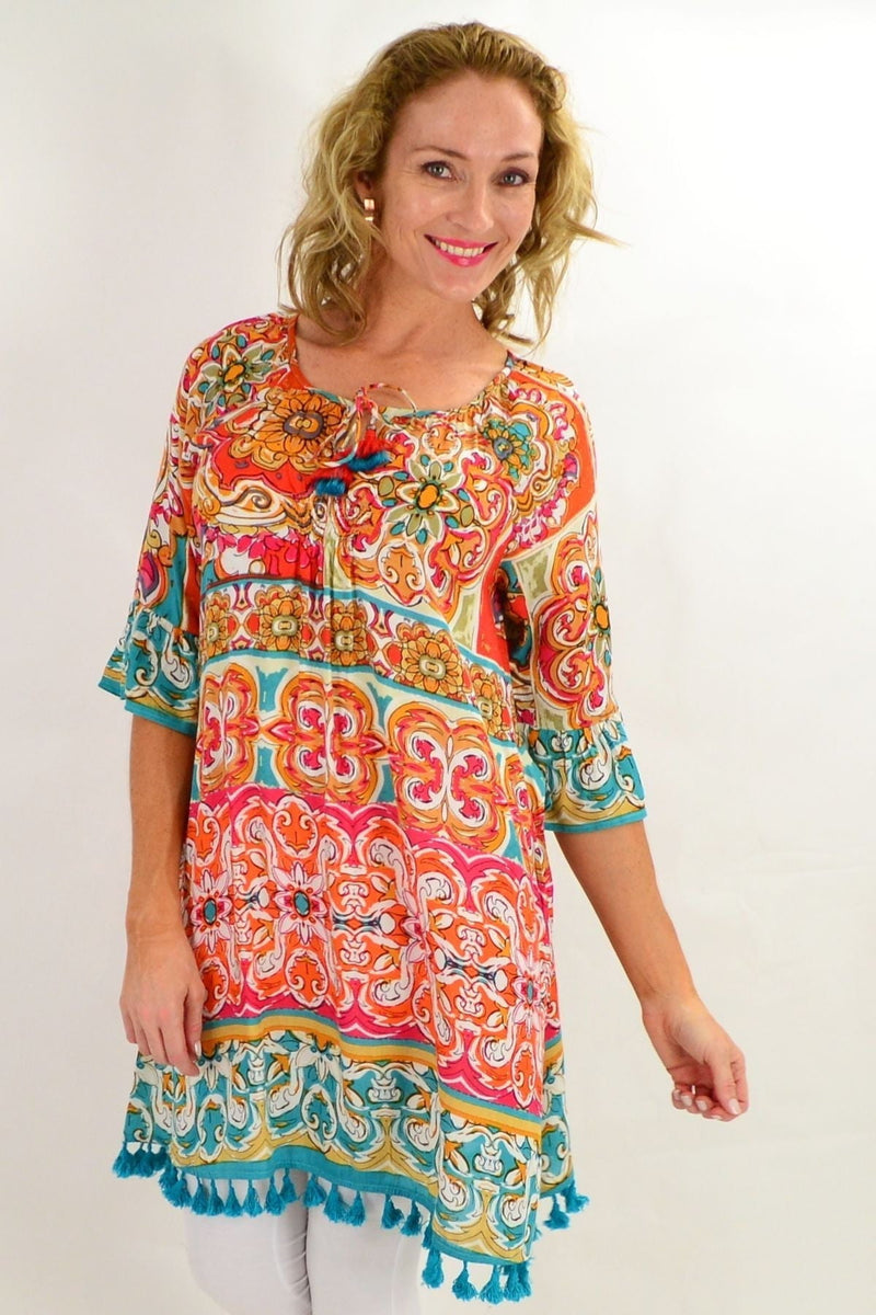 Orientique Mauresque 3/4 sleeve Tunic Dress I Love Tunics