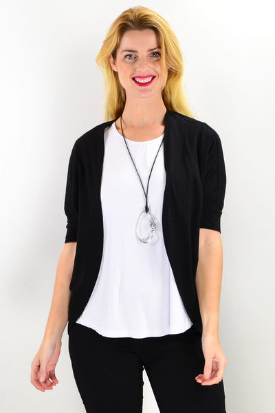 Black Mini Shrug Cardigan | I Love Tunics | Tunic Tops | Tunic | Tunic Dresses  | womens clothing online