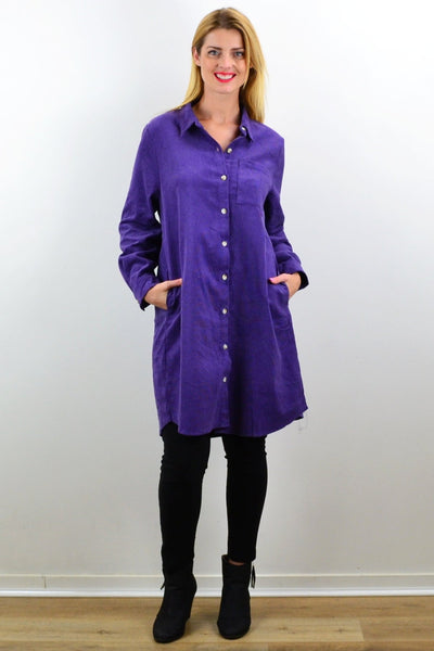 Purple Corduroy Tunic Shirt Dress | I Love Tunics | Tunic Tops | Tunic | Tunic Dresses  | womens clothing online
