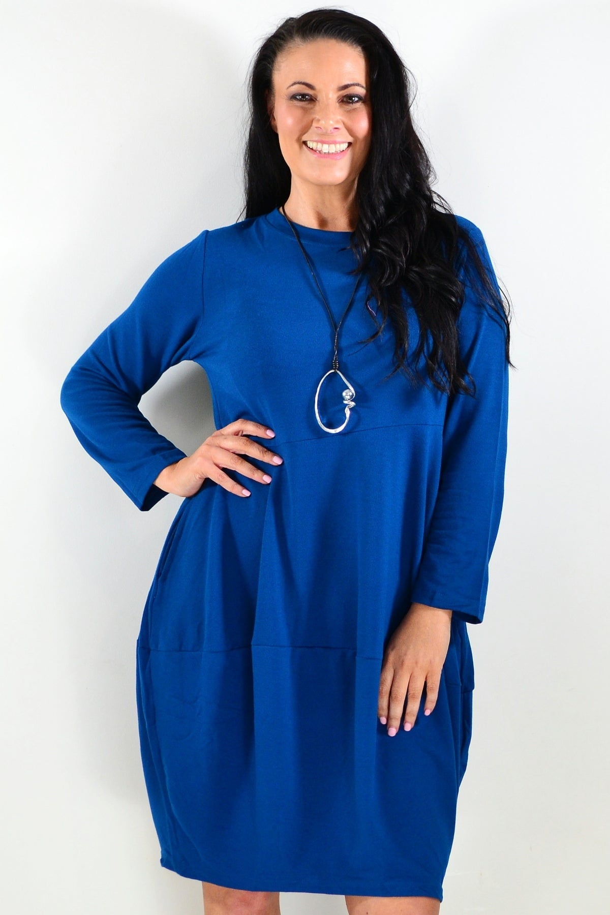 Teal Cocoon Winter Pocket Tunic Dress Teal Cocoon Winter Pocket Tunic Dress