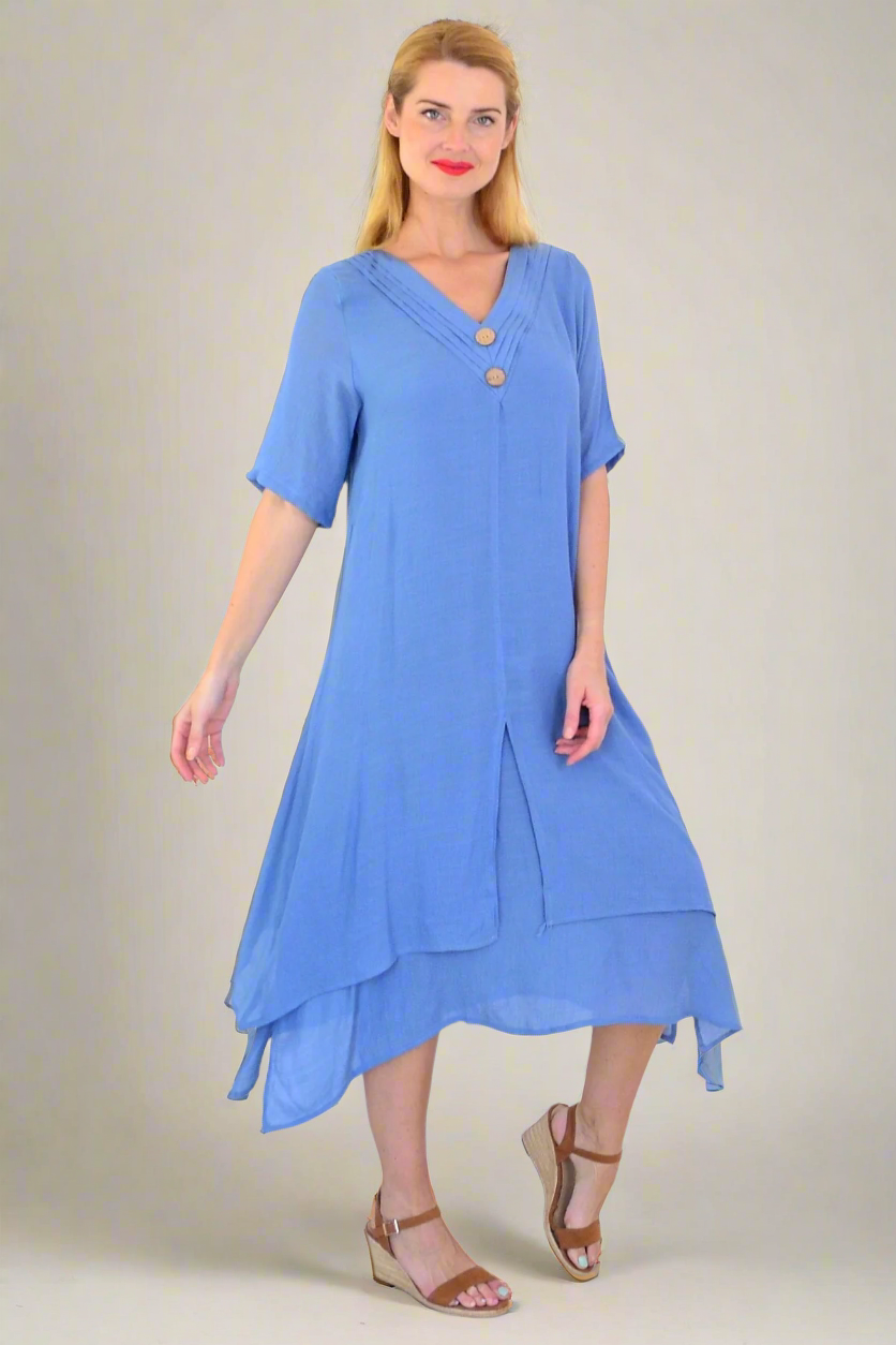 Denim Blue Summer Tunic Dress Denim Blue Summer Tunic Dress