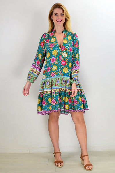 Aqua Green Eden Garden Tunic Dress | I Love Tunics | Tunic Tops | Tunic | Tunic Dresses  | womens clothing online