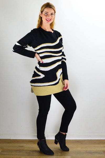 Zebra Knit Tunic Jumper | I Love Tunics | Tunic Tops | Tunic | Tunic Dresses  | womens clothing online