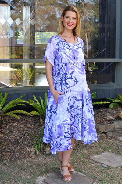 Purple Forest Floral Tunic Dress | I Love Tunics | Tunic Tops | Tunic | Tunic Dresses  | womens clothing online