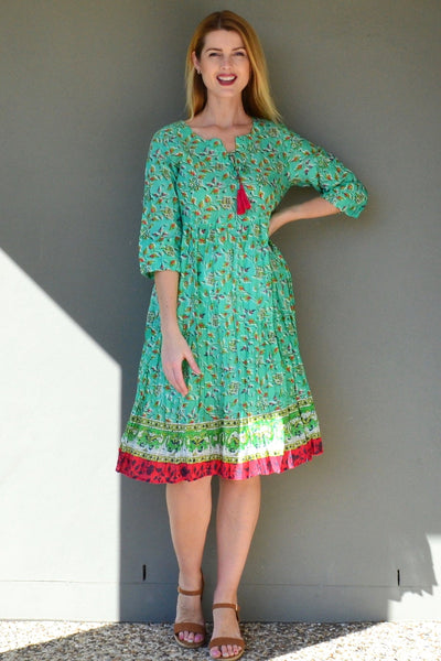 Green Floral Printed Tunic Dress | I Love Tunics | Tunic Tops | Tunic | Tunic Dresses  | womens clothing online