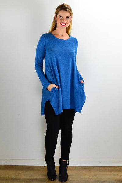 Teal Blue Knit Tunic Top | I Love Tunics | Tunic Tops | Tunic | Tunic Dresses  | womens clothing online
