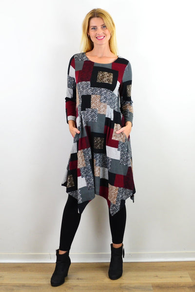 Geometric Print Swing Tunic Dress | I Love Tunics | Tunic Tops | Tunic | Tunic Dresses  | womens clothing online