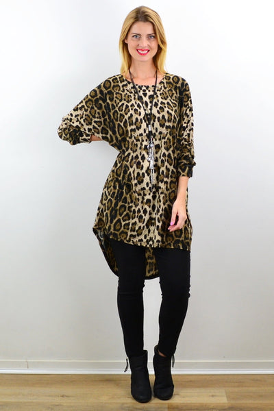 Lucy Leopard Relaxed Hi Low Hem Tunic Top | I Love Tunics | Tunic Tops | Tunic | Tunic Dresses  | womens clothing online