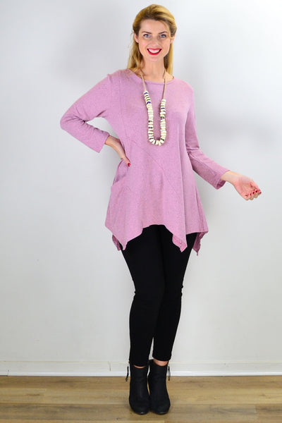 Pink Pocket Winter Tunic Top | I Love Tunics | Tunic Tops | Tunic | Tunic Dresses  | womens clothing online