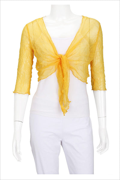 Yellow Crinkle Mesh Cardigan | I Love Tunics | Tunic Tops | Tunic | Tunic Dresses  | womens clothing online