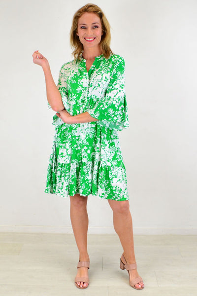 Apple Green Sweet Citrus Frill Sleeve Tunic Dress | I Love Tunics | Tunic Tops | Tunic | Tunic Dresses  | womens clothing online
