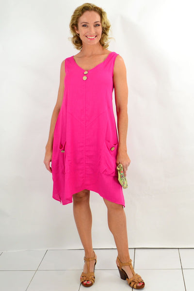 Bright Pink Costa Rica Tunic Dress - I Love Tunics