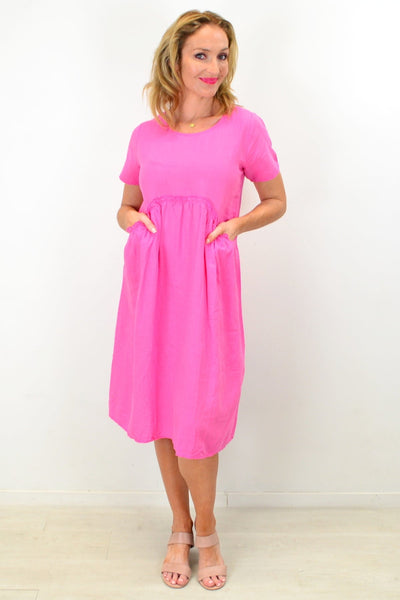 Pink Linen Sunday Best Tunic Dress | I Love Tunics | Tunic Tops | Tunic | Tunic Dresses  | womens clothing online