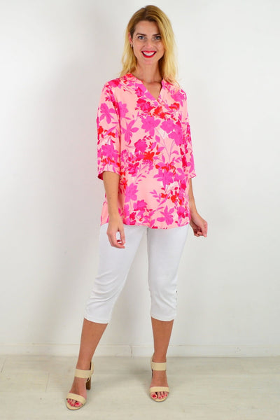 Pop Of Colour Floral Tunic Top | I Love Tunics | Tunic Tops | Tunic | Tunic Dresses  | womens clothing online