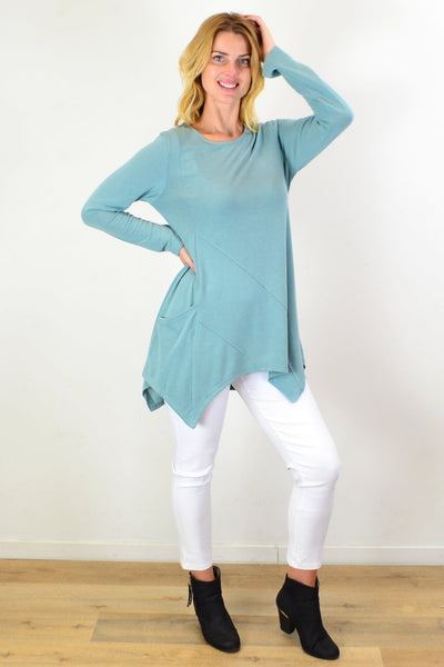 Sage Green Knit Tunic Top | I Love Tunics | Tunic Tops | Tunic | Tunic Dresses  | womens clothing online