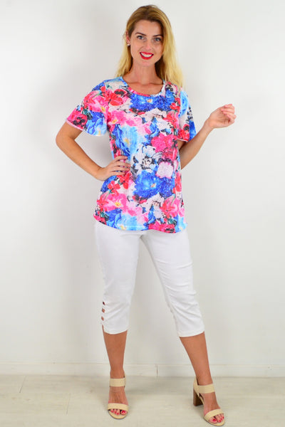Pansy Floral Tunic Tee | I Love Tunics | Tunic Tops | Tunic | Tunic Dresses  | womens clothing online