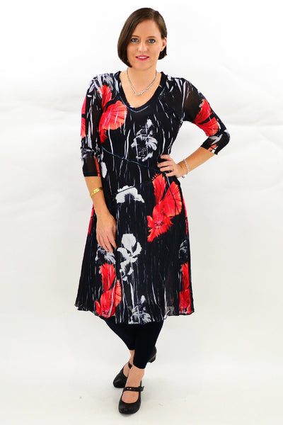 Red Oriental Style Tunic Dress | I Love Tunics | Tunic Tops | Tunic | Tunic Dresses  | womens clothing online