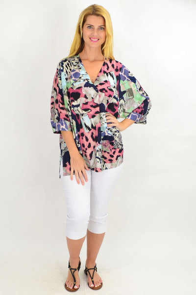 Pink African Safari Tunic Top - I Love Tunics