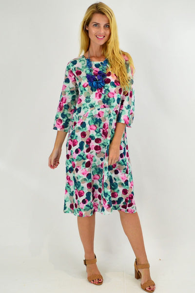 Confetti Cotton Blend Tunic Dress with Pockets - I Love Tunics