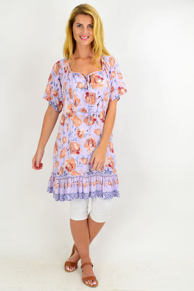 Lilac Rose Flowy Tunic Dress | I Love Tunics | Tunic Tops | Tunic | Tunic Dresses  | womens clothing online
