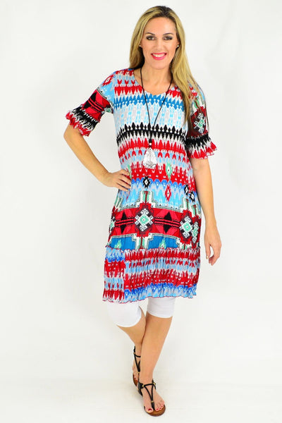 Peruvian Loom Crinkle Tunic Dress | I Love Tunics | Tunic Tops | Tunic | Tunic Dresses  | womens clothing online