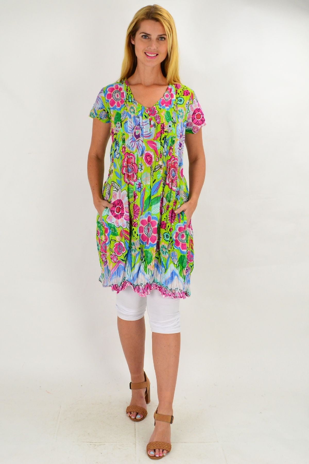 Flower tunic clearance dress