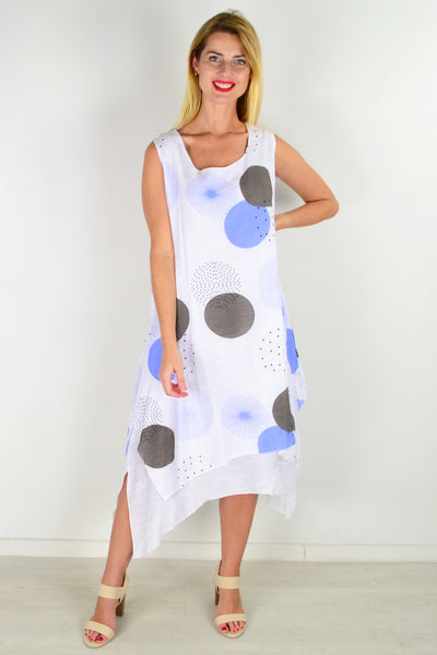 Blue Spot Sleeveless Tunic Dress | I Love Tunics | Tunic Tops | Tunic | Tunic Dresses  | womens clothing online