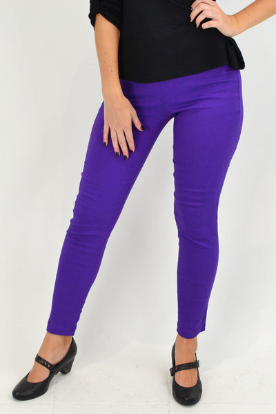 Classic Purple Pencil Leg Pants - I Love Tunics