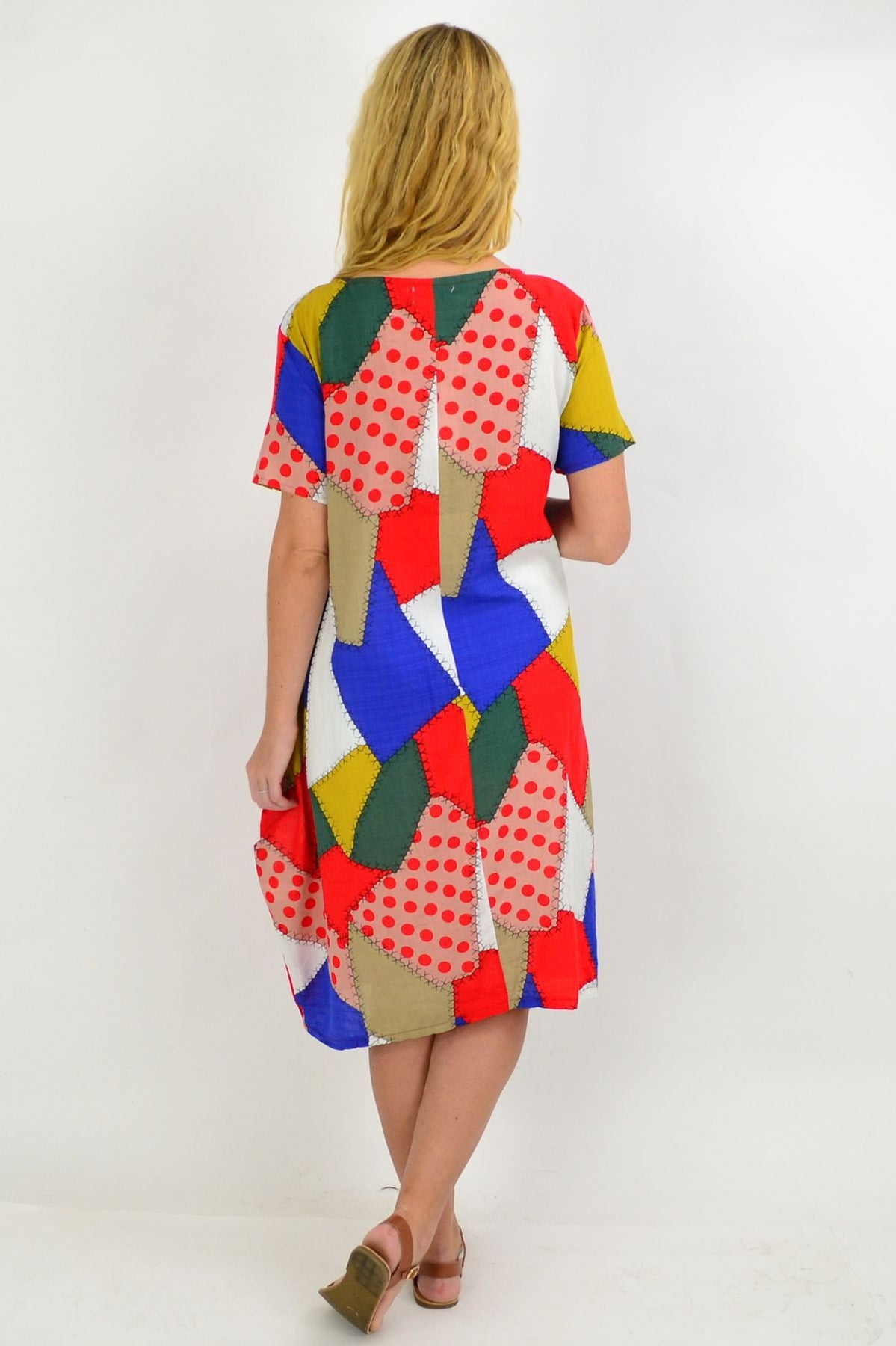 Colourful Patch Pattern Tunic Dress I Love Tunics