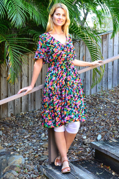 Colourful Cottage Garden Tunic Dress - I Love Tunics