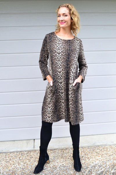 Brown Lucy Leopard Tunic Dress - I Love Tunics