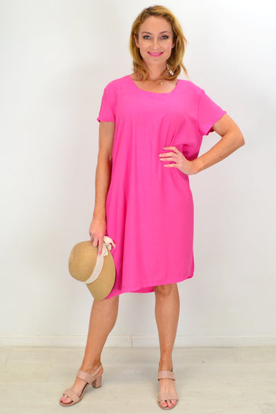 Pretty Pink Tunic Slip Dress | I Love Tunics | Tunic Tops | Tunic | Tunic Dresses  | womens clothing online