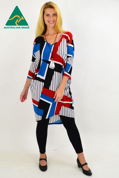 Lines & Stripes Hi Low Tunic Dress | I Love Tunics | Tunic Tops | Tunic | Tunic Dresses  | womens clothing online