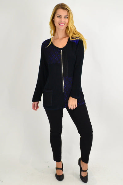 Black Blue Betty Tunic Top - I Love Tunics