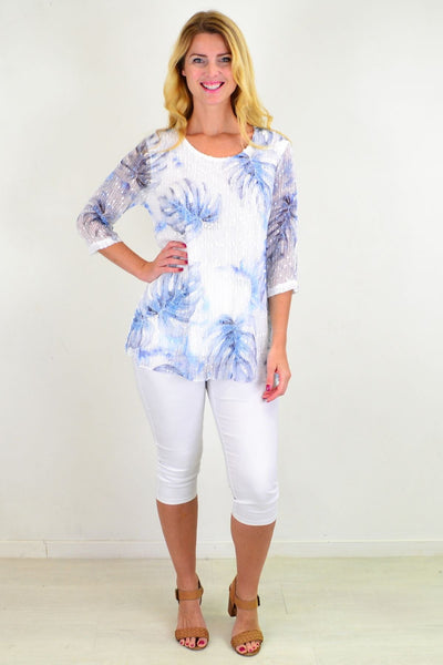 Blue Tropical Sequin Tunic Top | I Love Tunics | Tunic Tops | Tunic | Tunic Dresses  | womens clothing online