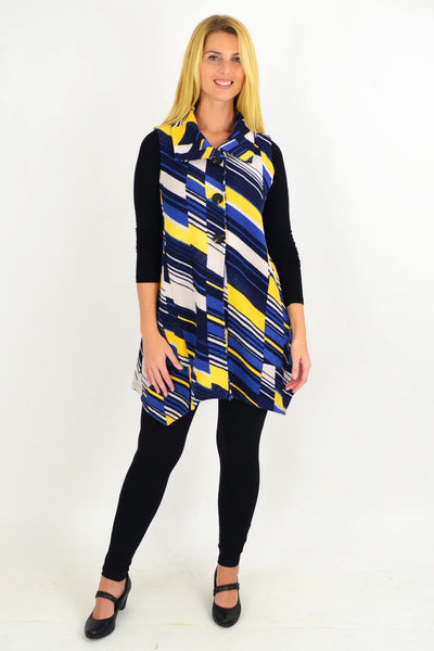 Blue Renee Sleeveless Swing Tunic Vest | I Love Tunics | Tunic Tops | Tunic | Tunic Dresses  | womens clothing online