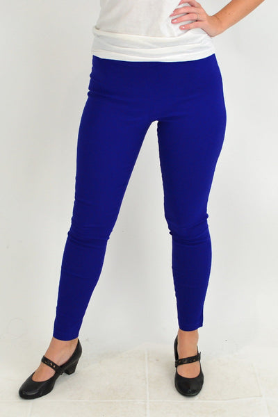 Royal Blue Pencil Leg Pull on Pants - I Love Tunics
