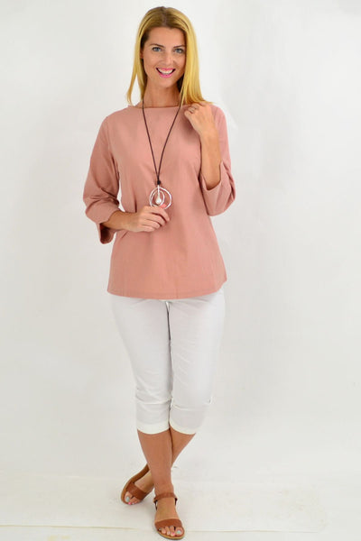 Dusty Pink Box Tunic Blouse | I Love Tunics | Tunic Tops | Tunic | Tunic Dresses  | womens clothing online