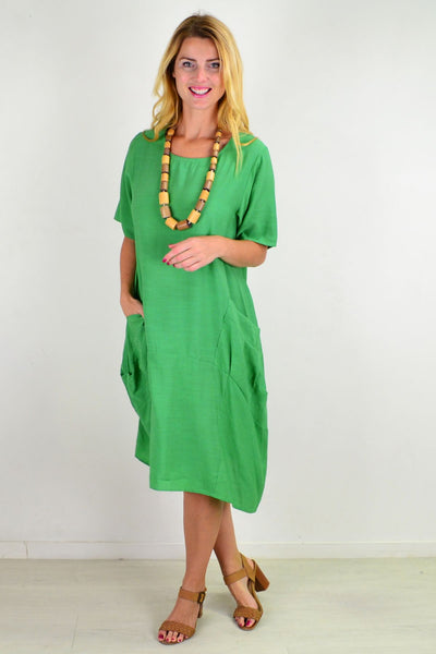 Green Grass Pocket Bubble Tunic Dress | I Love Tunics | Tunic Tops | Tunic | Tunic Dresses  | womens clothing online