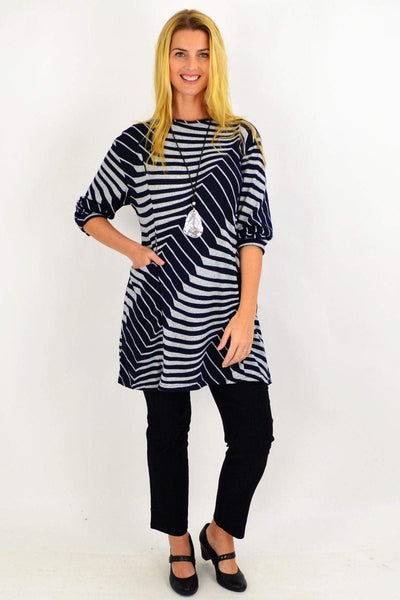 Navy Lucille Line Winter Tunic Top | I Love Tunics | Tunic Tops | Tunic | Tunic Dresses  | womens clothing online