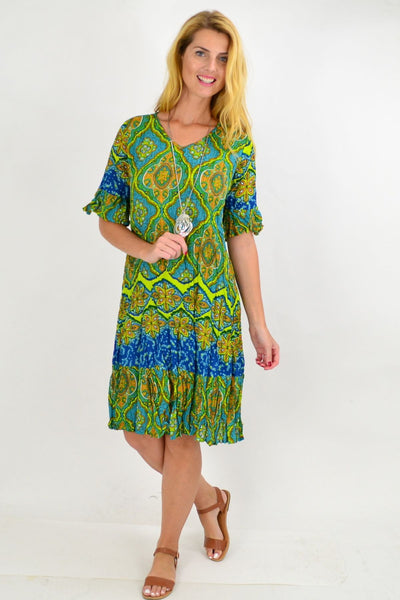 Mayan Green Tunic Dress | I Love Tunics | Tunic Tops | Tunic | Tunic Dresses  | womens clothing online