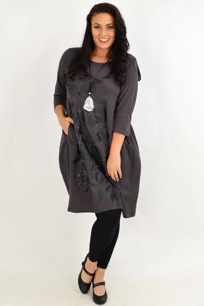 Fillipo Floral Grey Bounce Tunic Dress | I Love Tunics | Tunic Tops | Tunic | Tunic Dresses  | womens clothing online