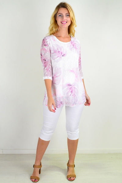 Pink Tropical Sequin Tunic Top | I Love Tunics | Tunic Tops | Tunic | Tunic Dresses  | womens clothing online