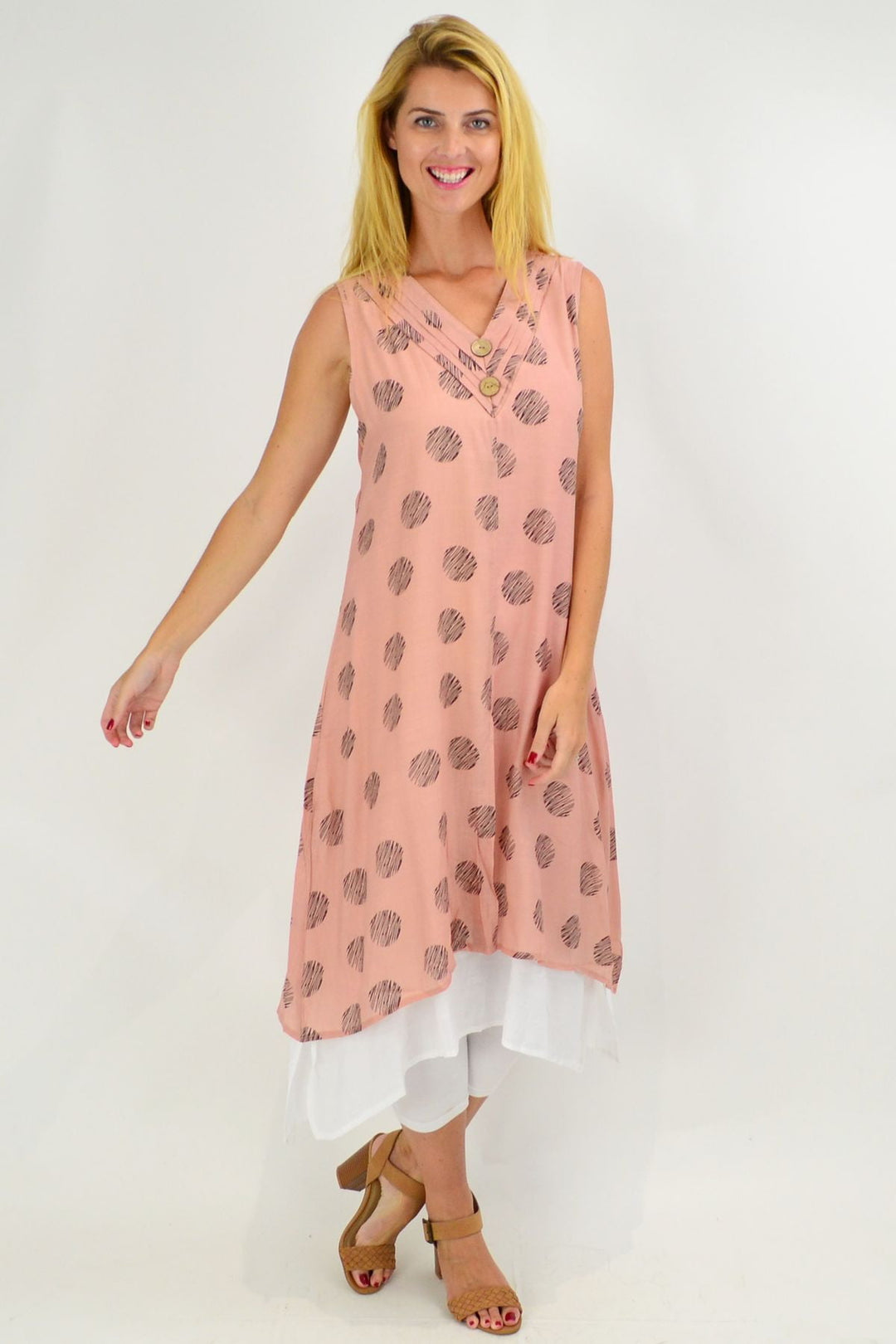 open lace back dress ISTD Mesh Greek Tunic main image 0