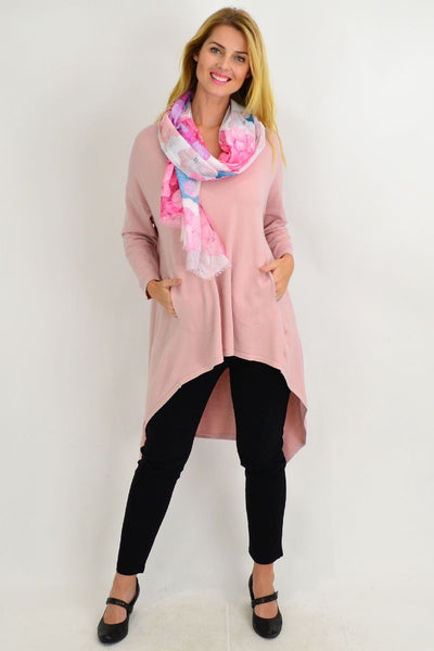 Pink Blush Heidi Hi Low Tunic Jumper - I Love Tunics